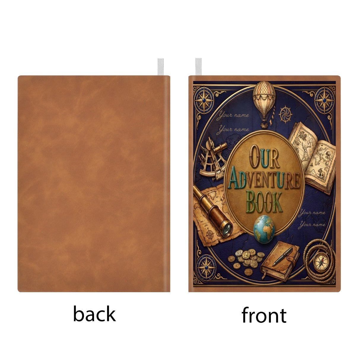 Personalized Our Adventure Book | Navy Notebook - Add all your Family Member Names - Journal