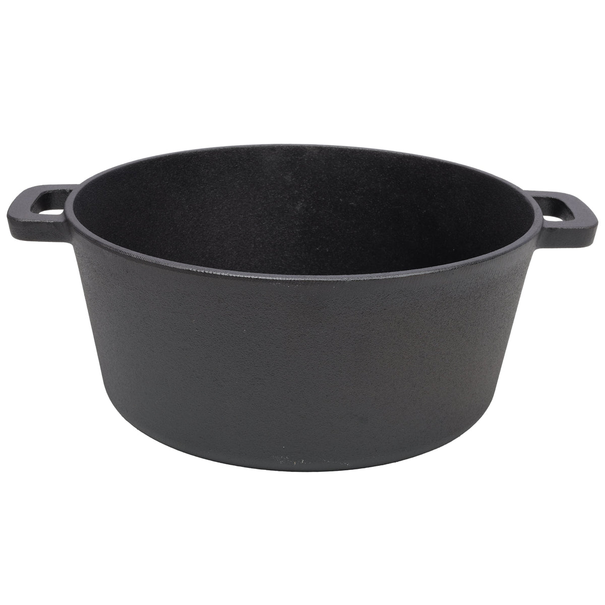 3 in 1 Pre-Seasoned Cast Iron Dutch Oven, Outdoor Camping Deep Pot, 5 Quart. Cover As A Skillet with Ribbed Bottom Design. With 1PC Iron Pot Rack, 1PC Lid Lifter.