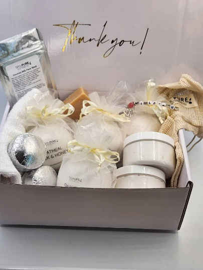 Spa Gift Box | Relaxation Spa Set | Unwind Spa Gift for Her | Self Care | Pamper Gift Best Friend Mom | Home Spa Day | Anniversary Gift Box