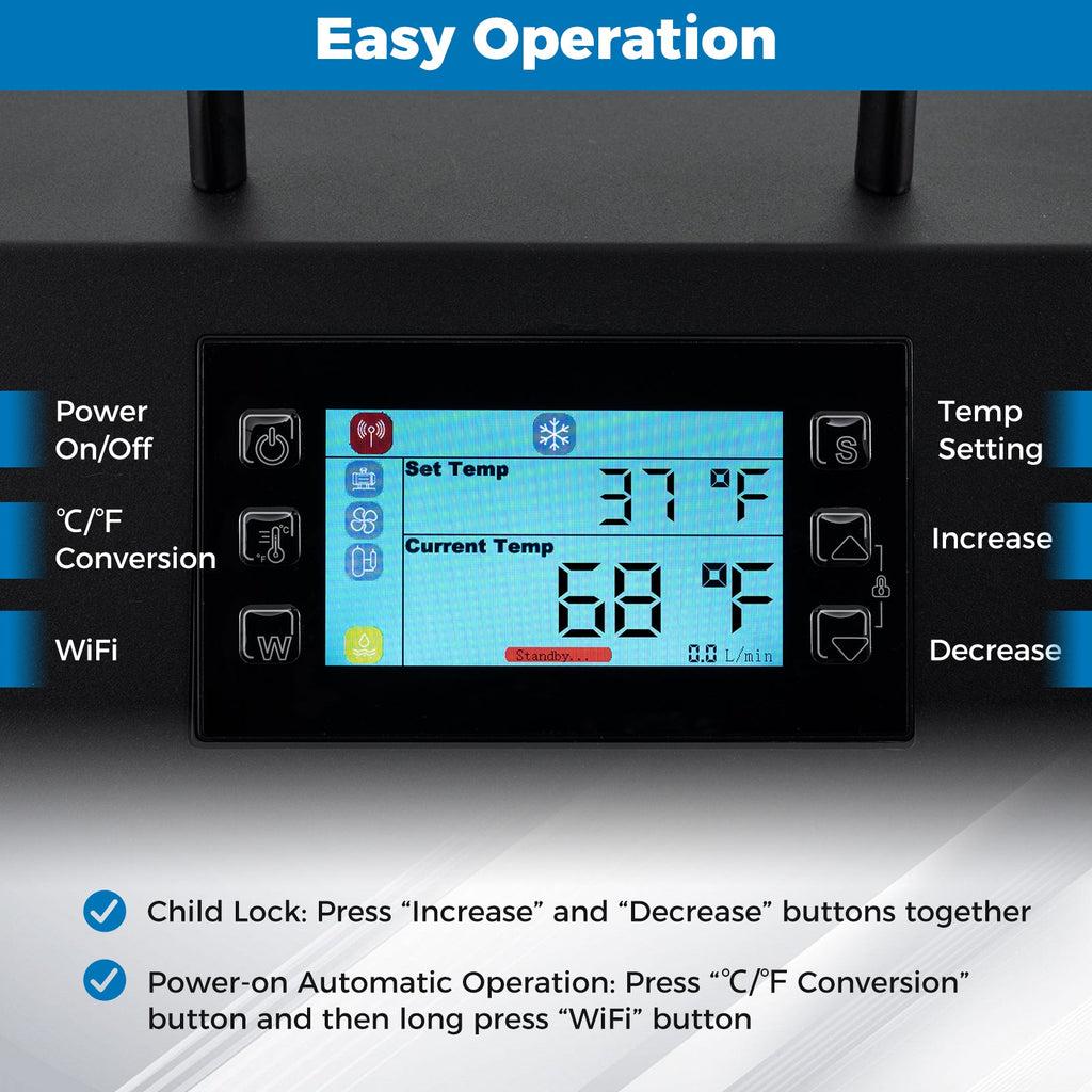 4/5 HP Ice Bath Water Chiller for Cold Plunge Tubs with Compressor-Black