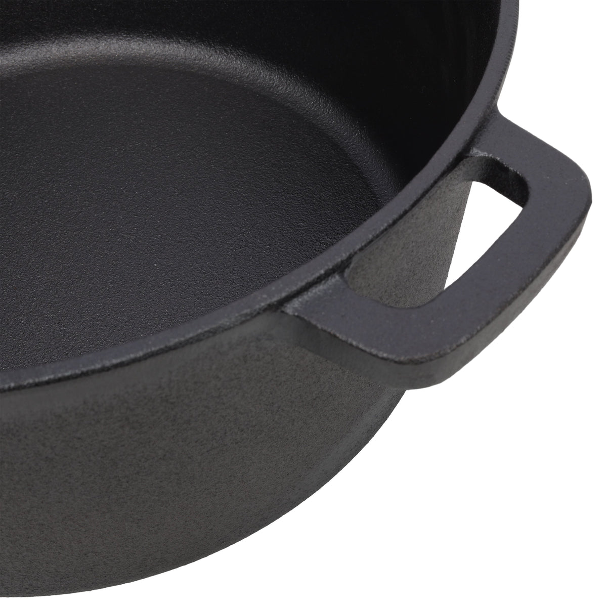 3 in 1 Pre-Seasoned Cast Iron Dutch Oven, Outdoor Camping Deep Pot, 5 Quart. Cover As A Skillet with Ribbed Bottom Design. With 2pcs Silicone Handel Covers, 1PC Lid Lifter.