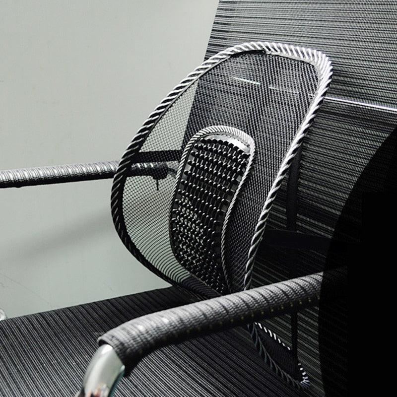 Car Seat Chair Back Cushion Mesh Lumbar Back Brace Car Seat Chair Cushion Massage Back Cushion Pad Support Home Office Lumbar Support Car Mesh Back Support with Massage Beads Ergonomic Designed For Comfort Lower Back Pain Relief