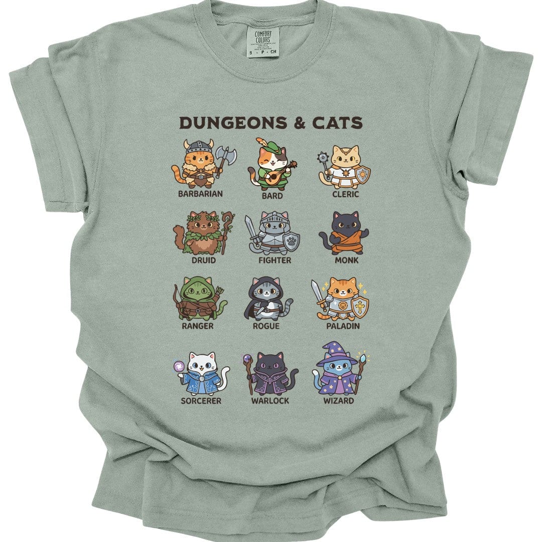 Dungeons & Cats T-shirt - Comfort Colors