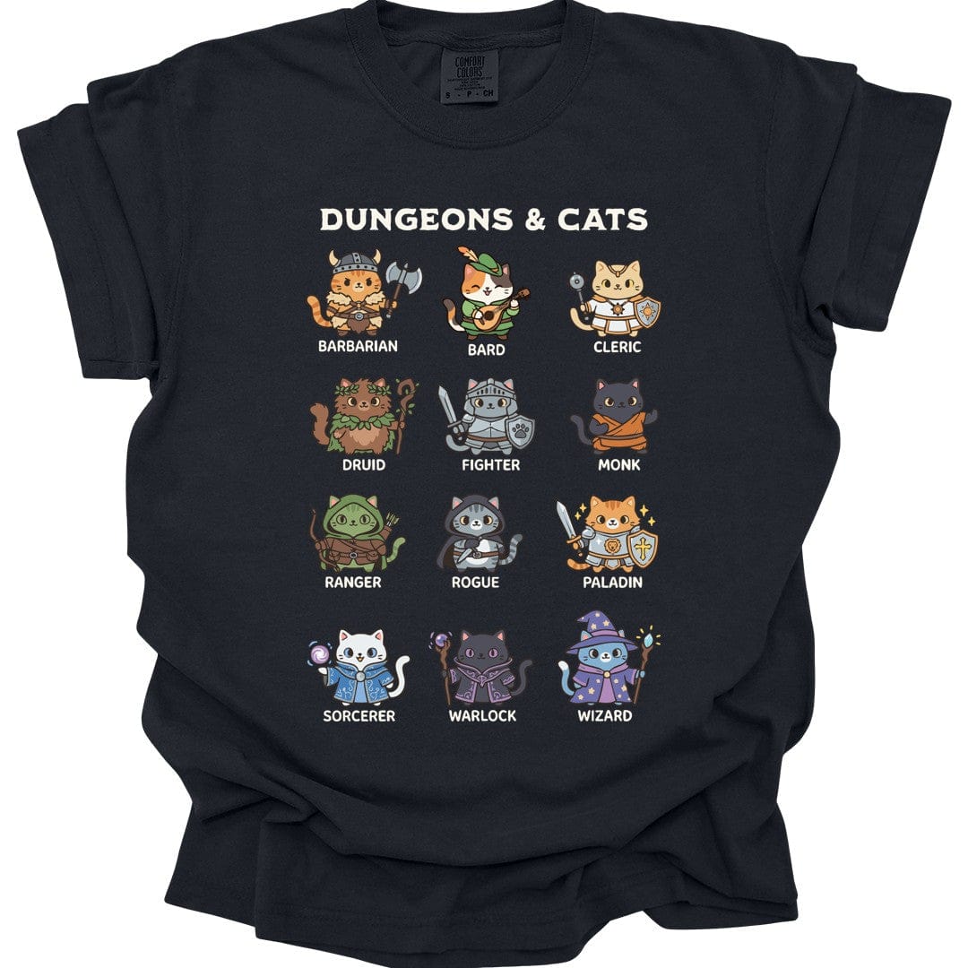 Dungeons & Cats T-shirt - Comfort Colors