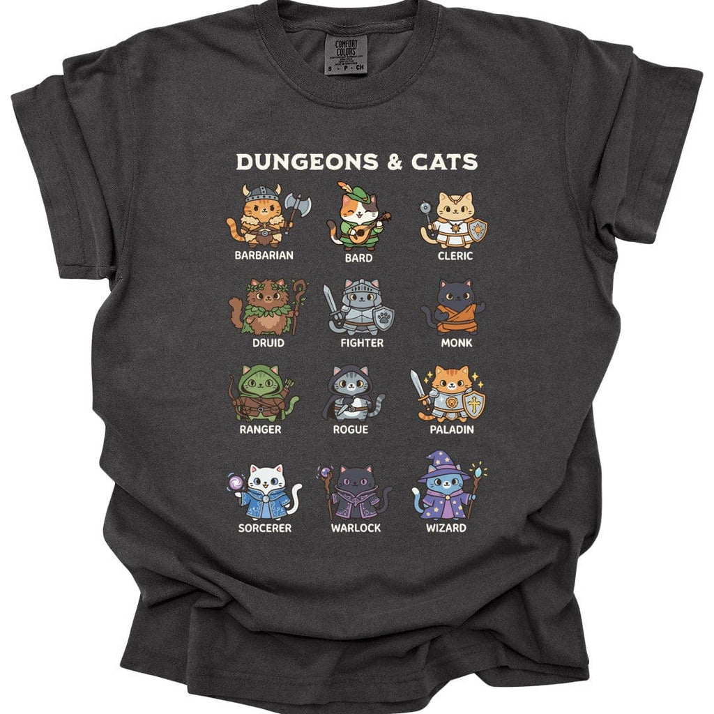 Dungeons & Cats T-shirt - Comfort Colors