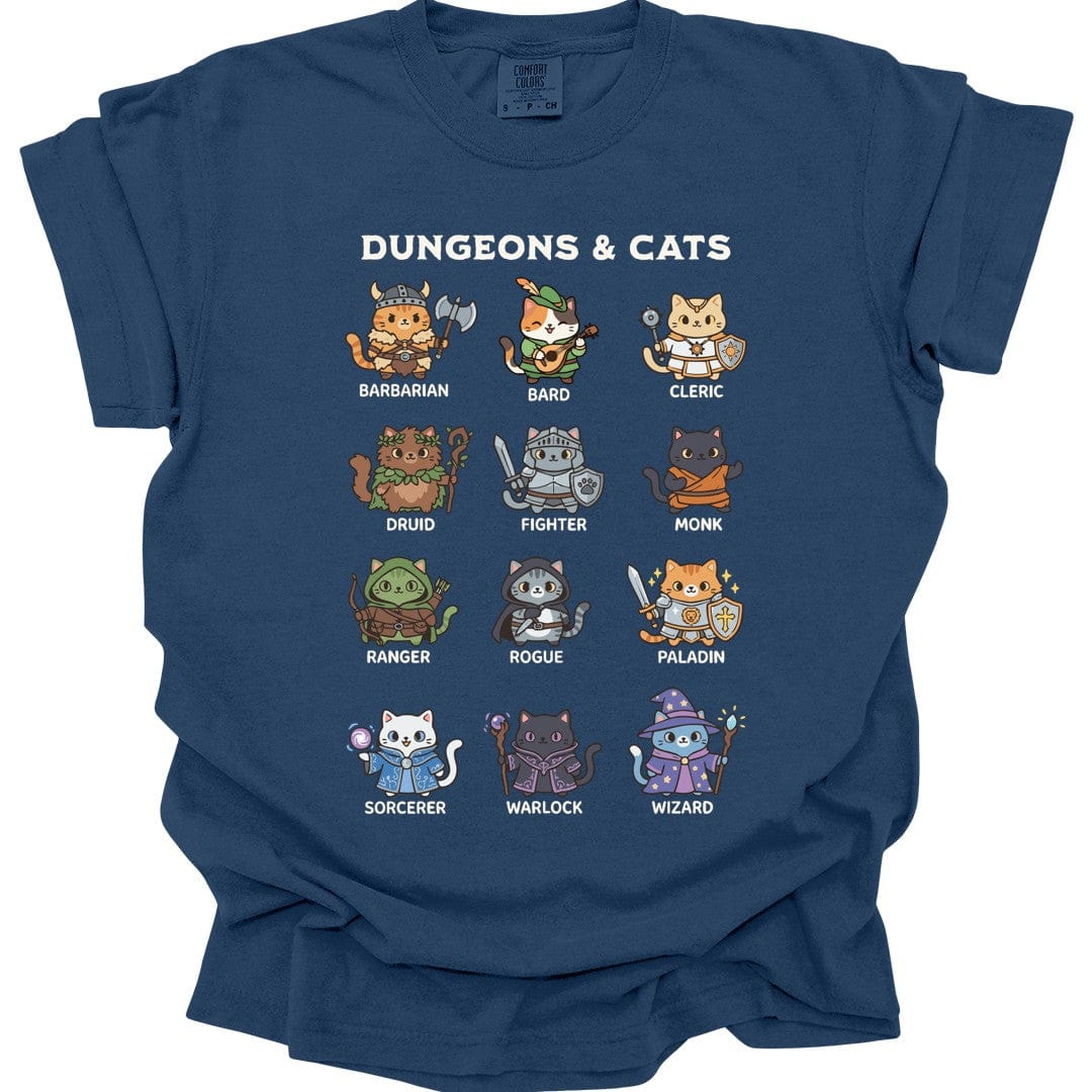 Dungeons & Cats T-shirt - Comfort Colors