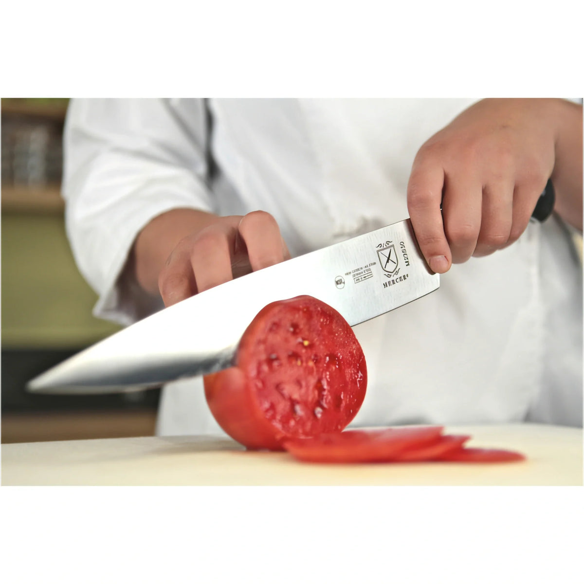 Mercer Culinary Renaissance M23530 10-Inch Forged Chef's Knife, High-Carbon German Steel, Black Delrin Handle Case of 6