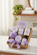 Lilac and Lavender Spa Gift Basket