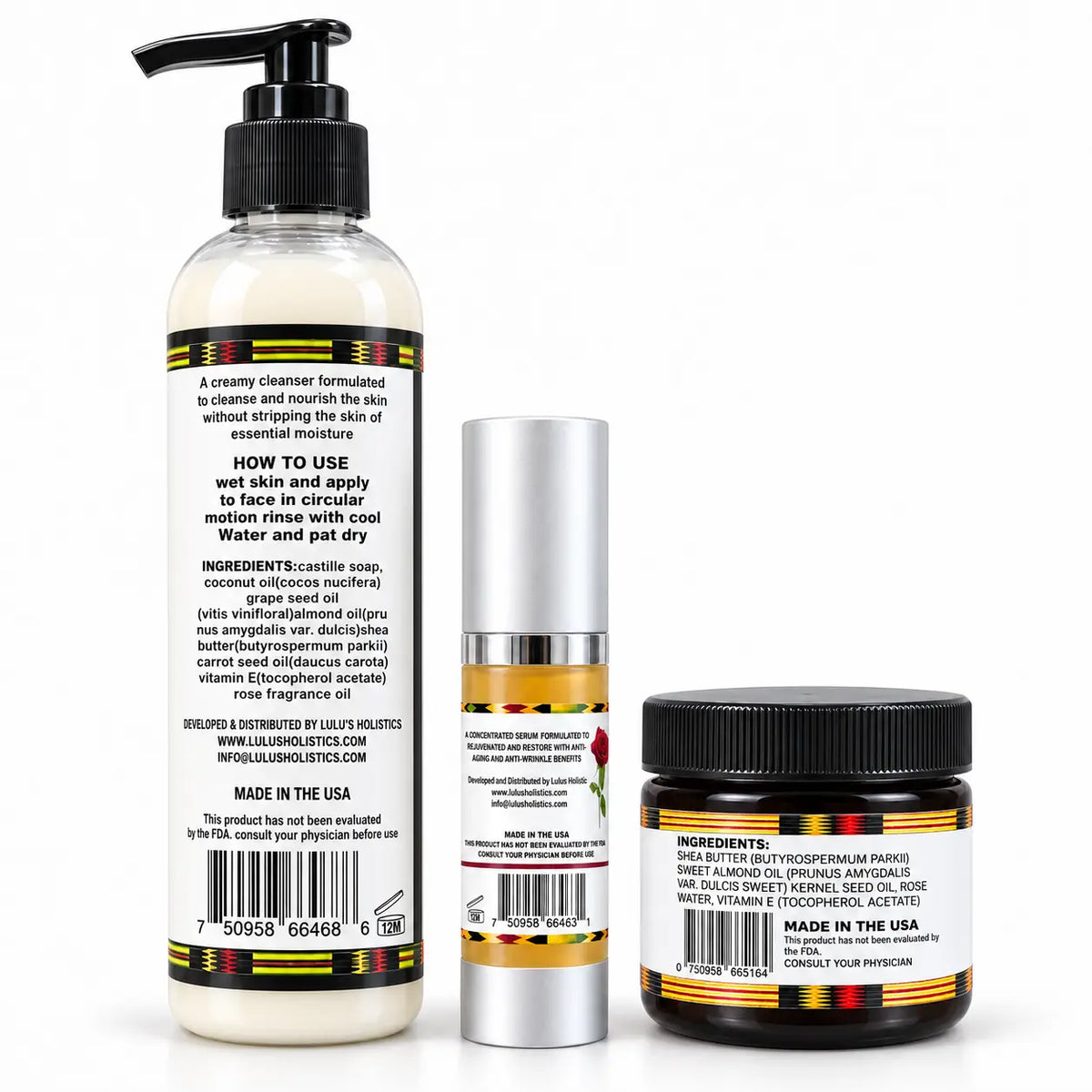 Lulu's Holistics Rose Radiance Skin Trio – Cleanse, Hydrate & Brighten