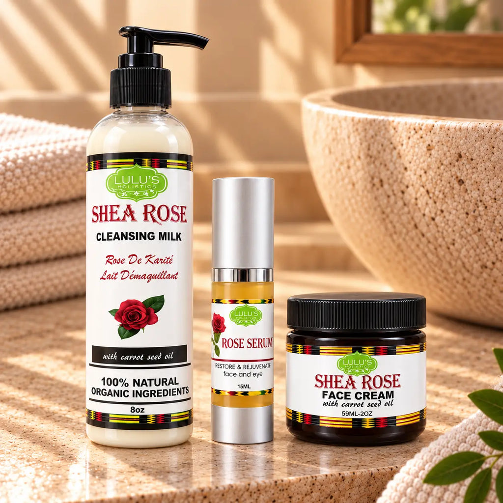 Lulu's Holistics Rose Radiance Skin Trio – Cleanse, Hydrate & Brighten