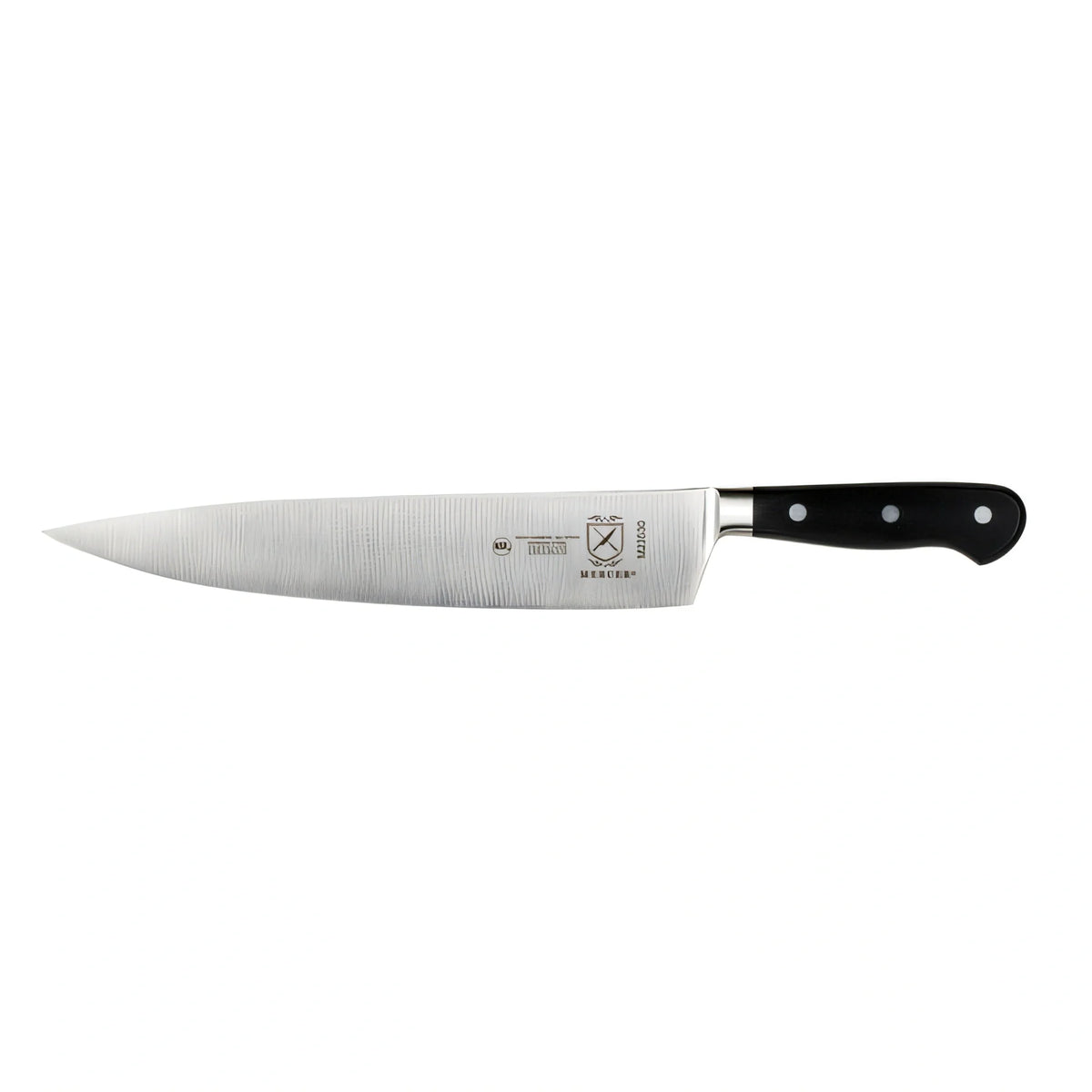 Mercer Culinary Renaissance M23530 10-Inch Forged Chef's Knife, High-Carbon German Steel, Black Delrin Handle Case of 6