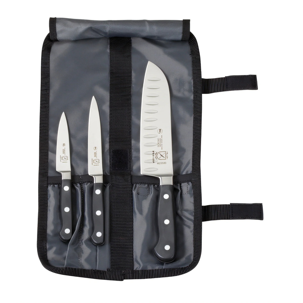 Mercer Culinary Renaissance M21950 4-Piece Starter Knife Set with Storage Roll, High-Carbon German Steel, NSF Certified Case of 3