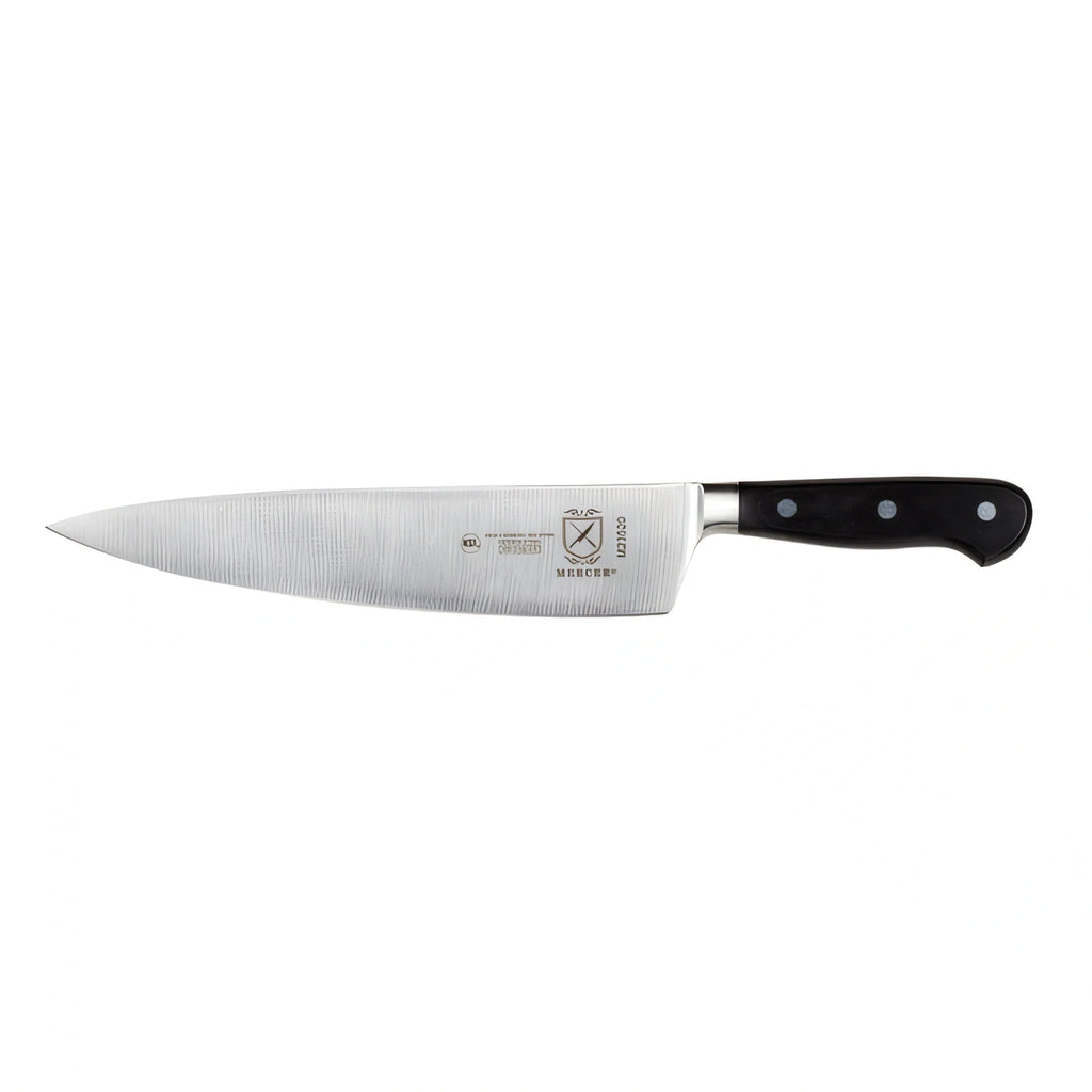 Mercer Culinary Renaissance M23520 9-Inch Precision-Forged Chef's Knife with High-Carbon German Steel Blade and Black Delrin Handle Case of 6