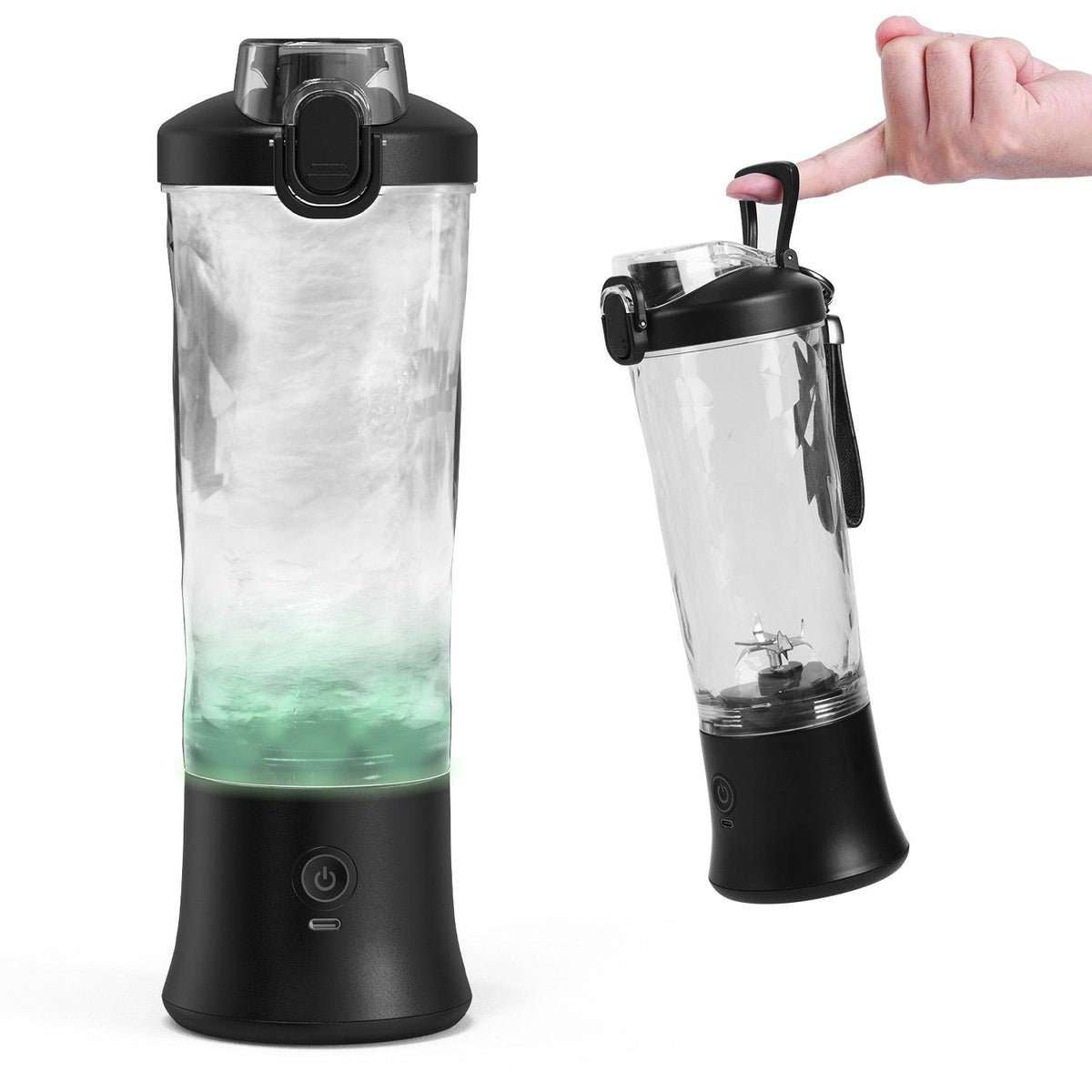 Portable Blender 600ml Electric Juicer Fruit Mixers 4000mah Usb Rechargeable Smoothie Mini Blender Personal Juicer Colorful Cup  Personal Size Blender Mini Fruit Mixer Milkshake Smoothie Maker With Usb Rechargeable Juicer