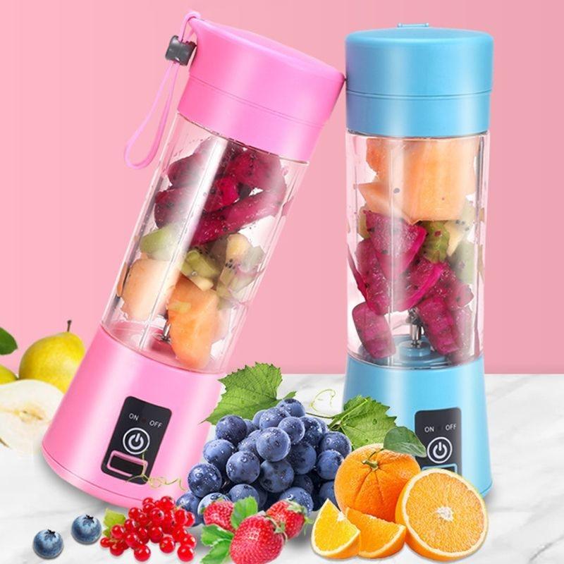 Portable Blender Mini Mixer Electric Juicer Machine Fresh Fruit Juice Blender Smoothie Maker Blender Cup Bottle A Travel Kitchen Portable USB Electric Fruit Juicer Squeezer Bottle Kitchen Tool for Orange Lemon