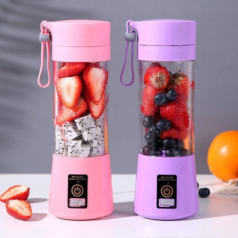Portable Blender Mini Mixer Electric Juicer Machine Fresh Fruit Juice Blender Smoothie Maker Blender Cup Bottle A Travel Kitchen Portable USB Electric Fruit Juicer Squeezer Bottle Kitchen Tool for Orange Lemon