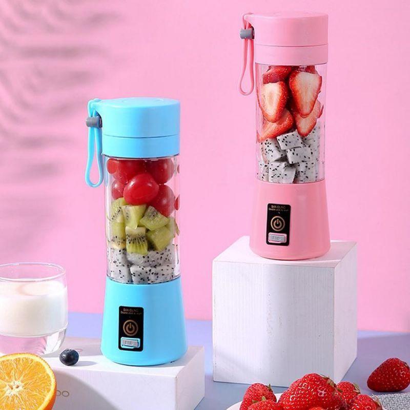 Portable Blender Mini Mixer Electric Juicer Machine Fresh Fruit Juice Blender Smoothie Maker Blender Cup Bottle A Travel Kitchen Portable USB Electric Fruit Juicer Squeezer Bottle Kitchen Tool for Orange Lemon